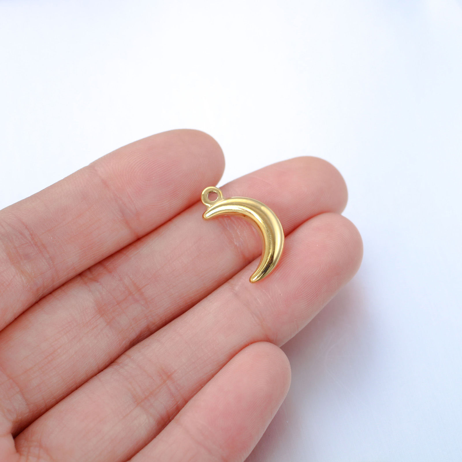 304ステンレス鋼 宇宙銀河シリーズ チャーム 月 多色 19mm x 10.5mm、 1 個 の画像