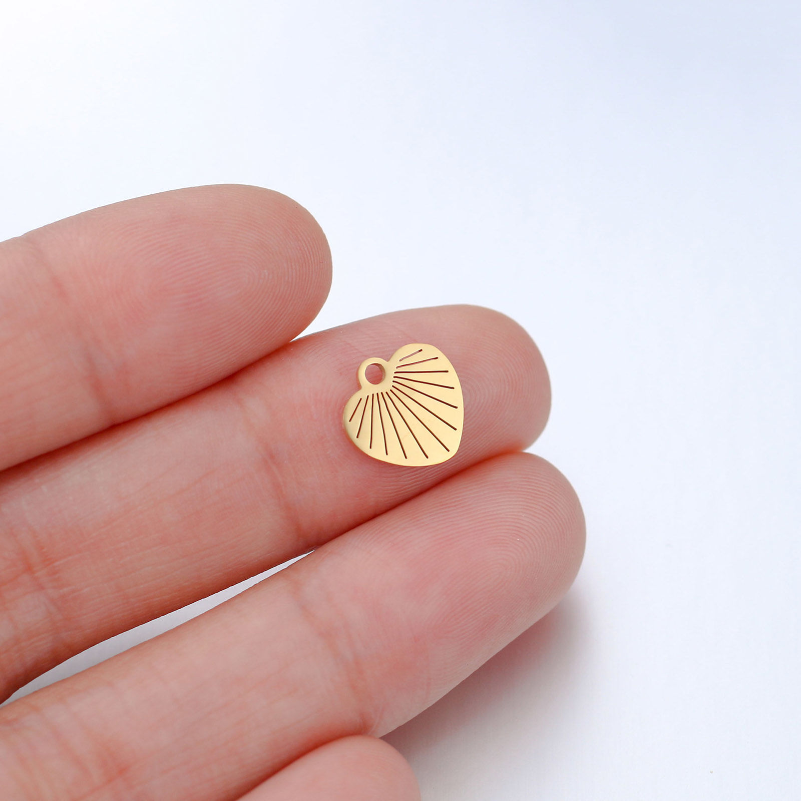 Immagine di 304 Acciaio Inossidabile San Valentino Charms Cuore Multicolore Striscia 10mm x 10mm, 1 Pz