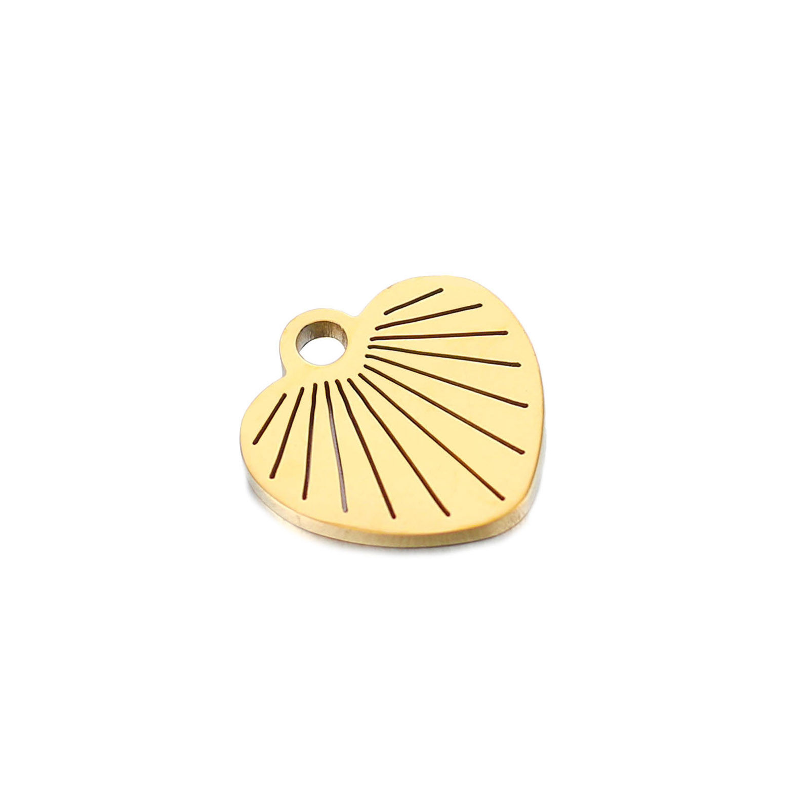 Immagine di 304 Acciaio Inossidabile San Valentino Charms Cuore Multicolore Striscia 10mm x 10mm, 1 Pz