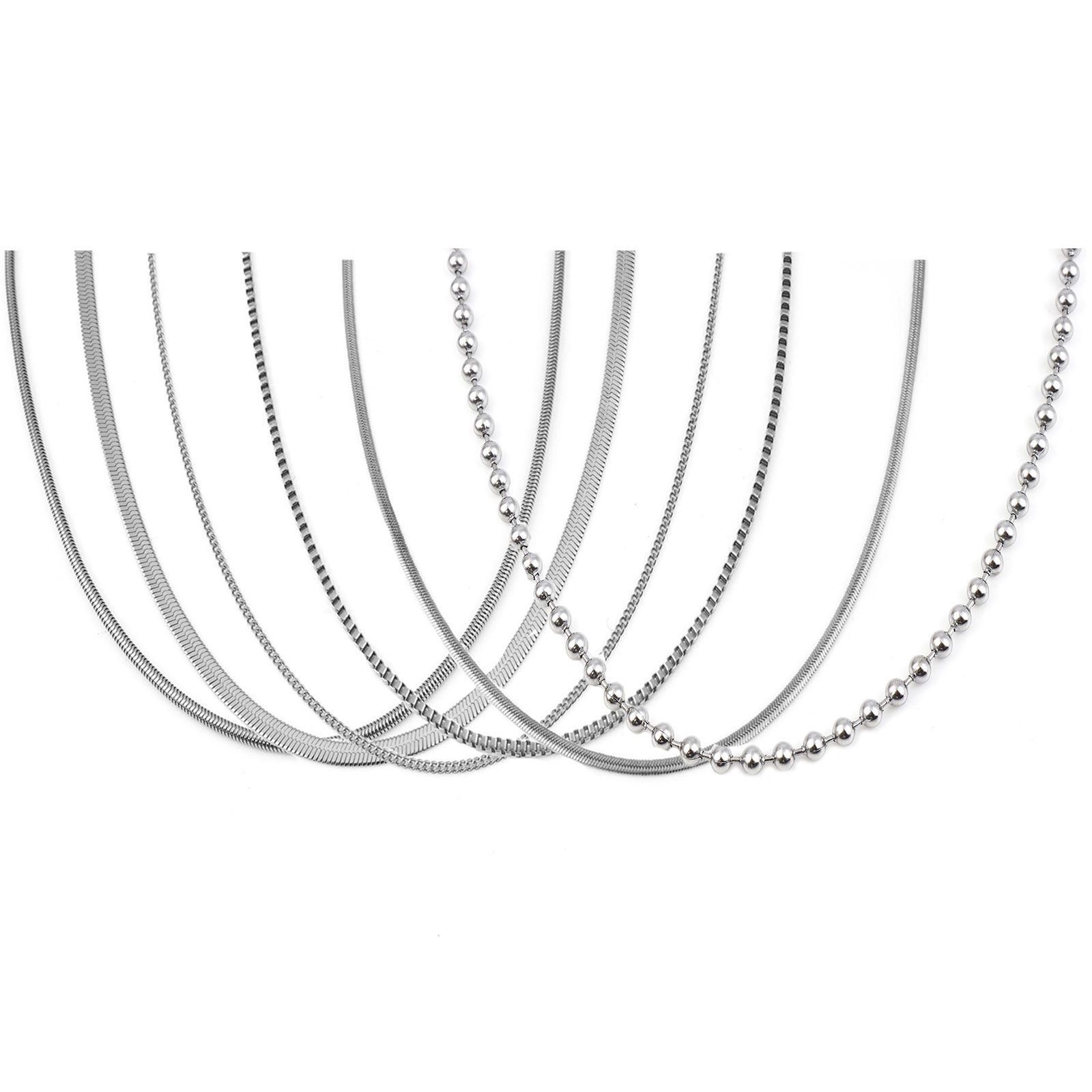 Picture of 304 Stainless Steel Link Chain Necklace Silver Tone