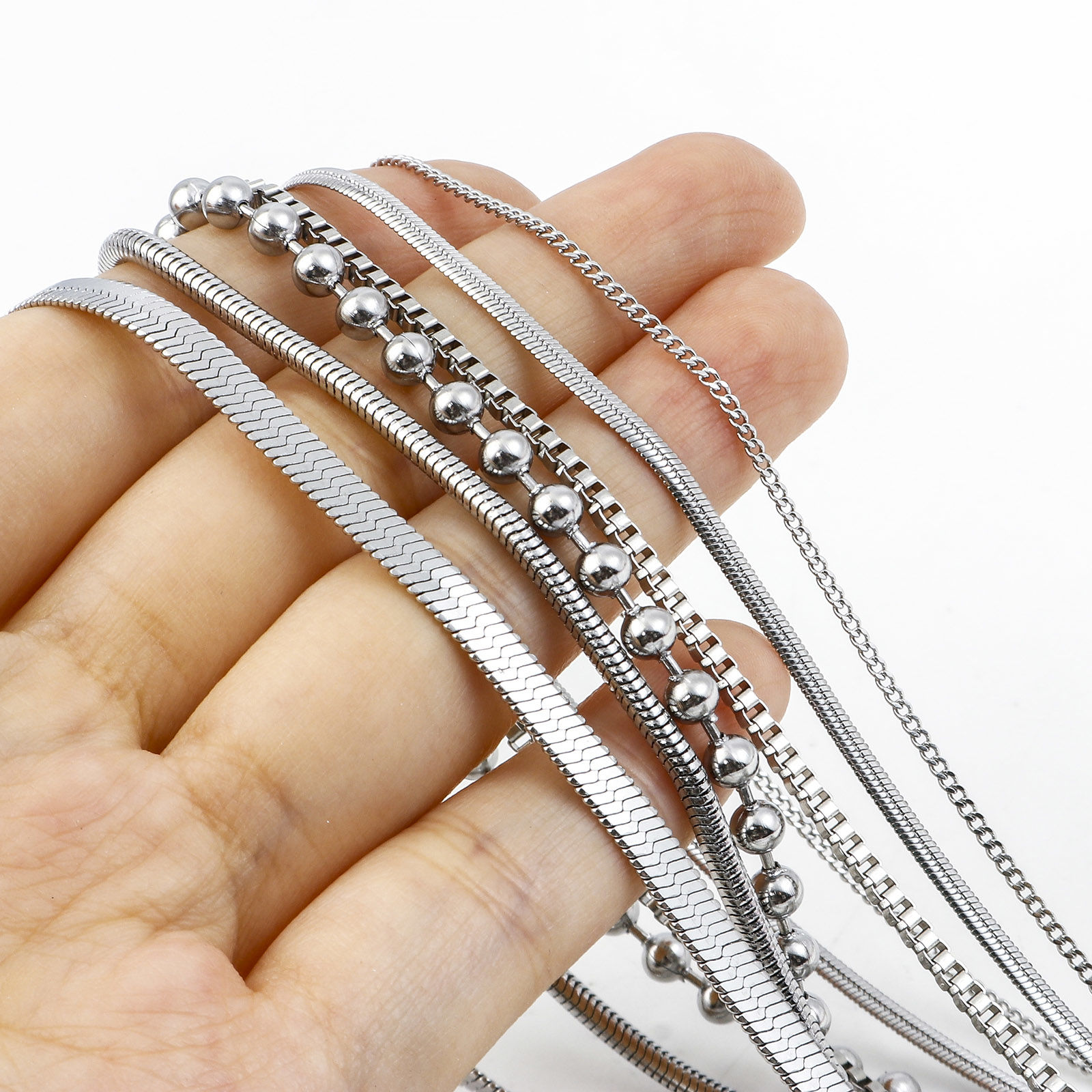 Picture of 304 Stainless Steel Link Chain Necklace Silver Tone