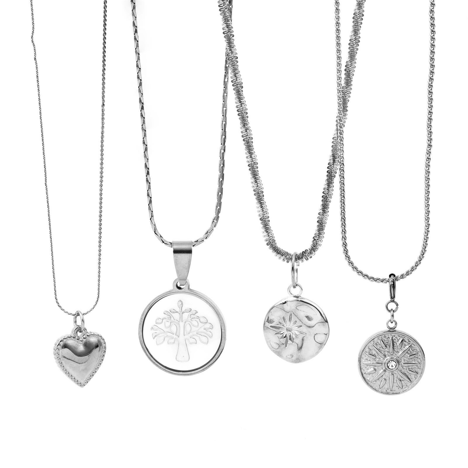 Imagen de 304 Acero Inoxidable Cadenas Collares Tono de Plata 1 Unidad