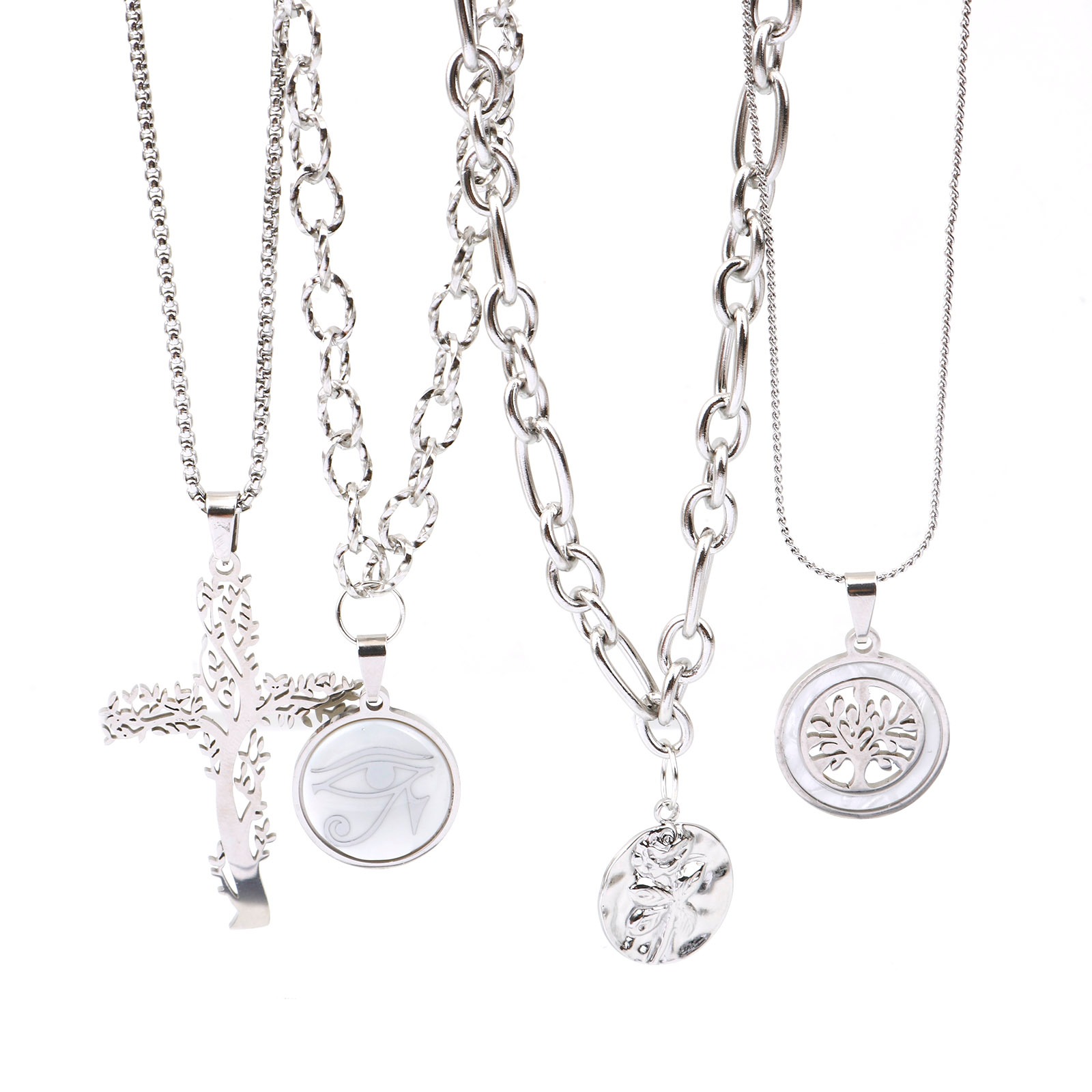 Picture of 304 Stainless Steel Link Chain Necklace Silver Tone