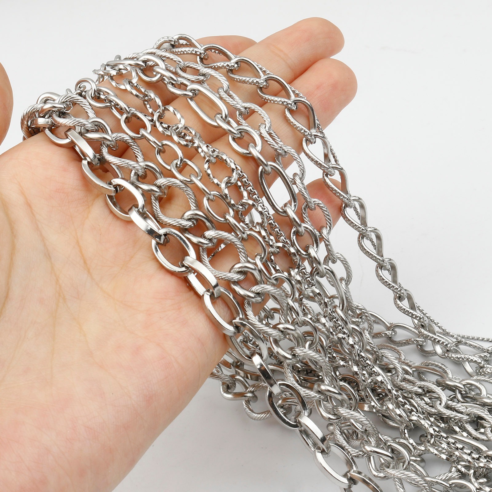 Picture of 304 Stainless Steel Link Chain Necklace Silver Tone