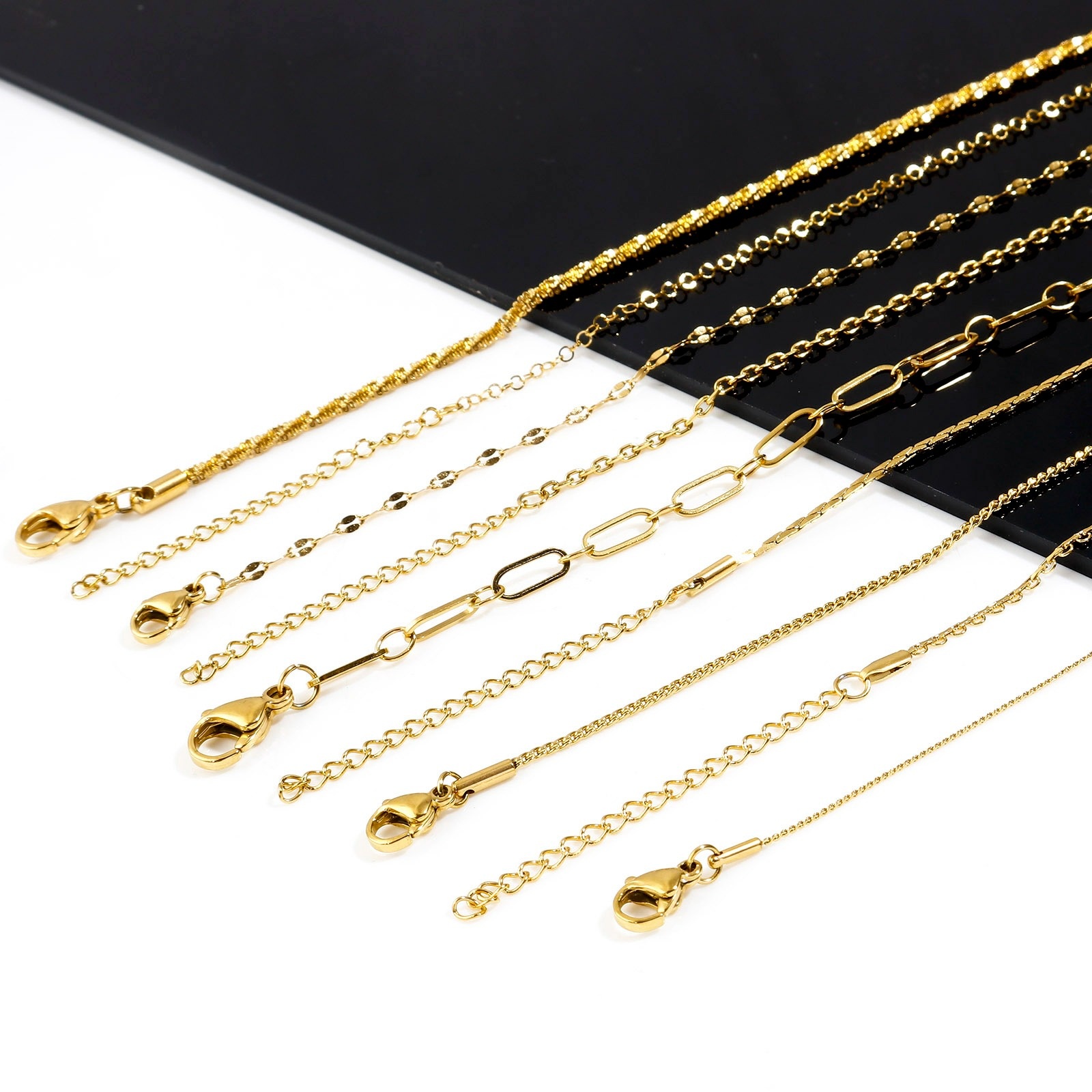 Picture of Wholesale Link Chain Necklace, Gold Plated 304 Stainless Steel, Unisex Stylish Minimalist Gift Jewelry For Retailer