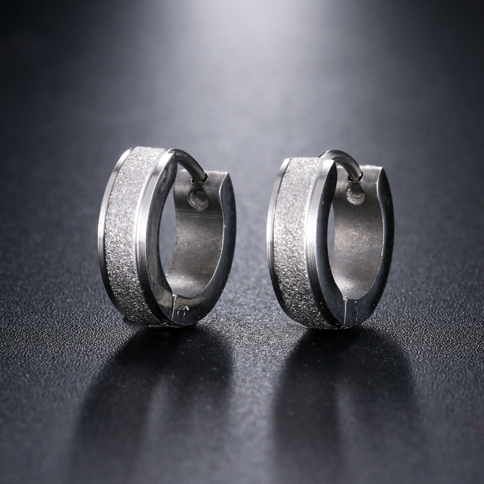 Изображение Нержавеющая Сталь Хооп серьги Разноцветный Круглые Стардаст 13мм Диаметр, Сообщение / провод: (18 калибров) , 1 Пара