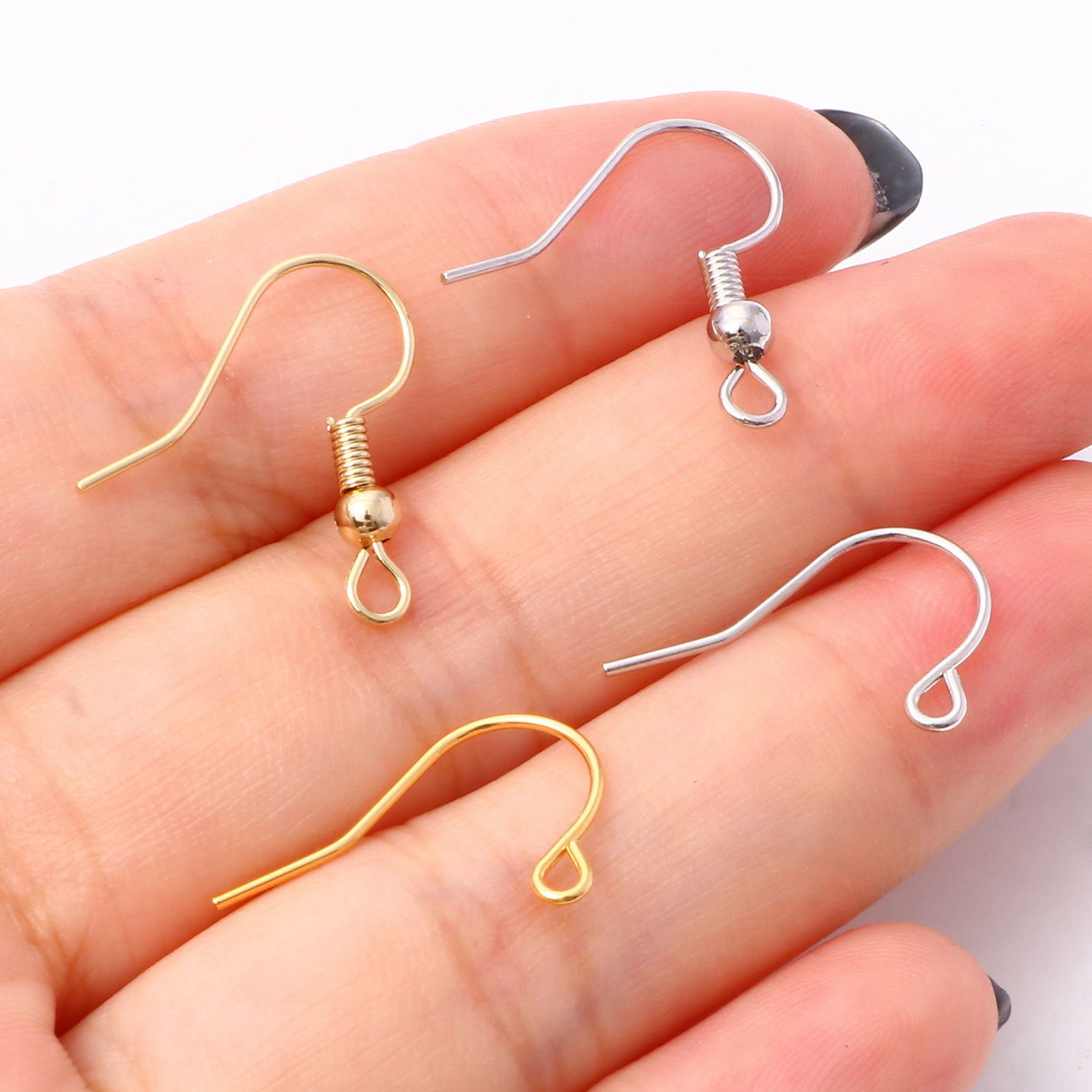 Image de Boucles d'Oreilles Crochets en Laiton Multicolore avec Boucle 20 Pcs