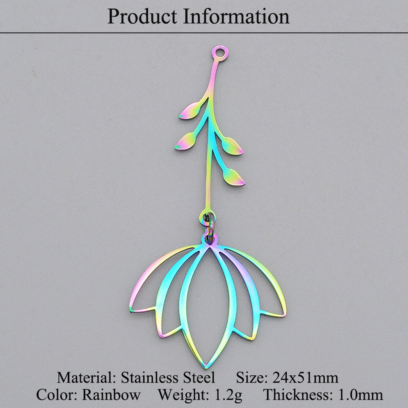 Picture of Stainless Steel Galaxy Pendants Multicolor Half Moon Star 1 Piece