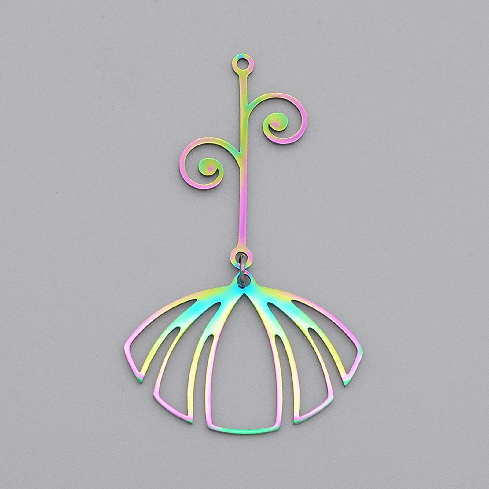Picture of Stainless Steel Galaxy Pendants Multicolor Half Moon Star 1 Piece