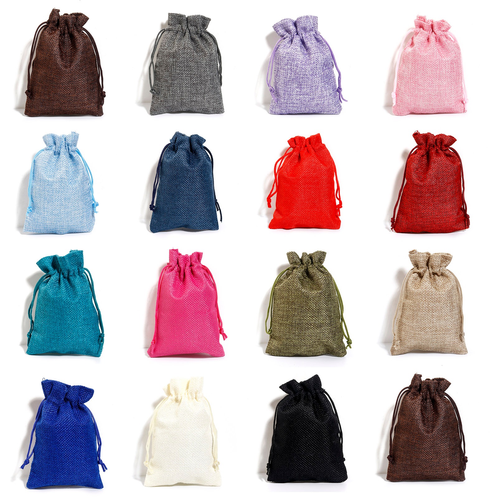 Immagine di Poliestere Borsa Coulisse Rettangolo Multicolore Spazio Utile: Circa 11.5x10cm) 14cm x 10cm, 10 Pz