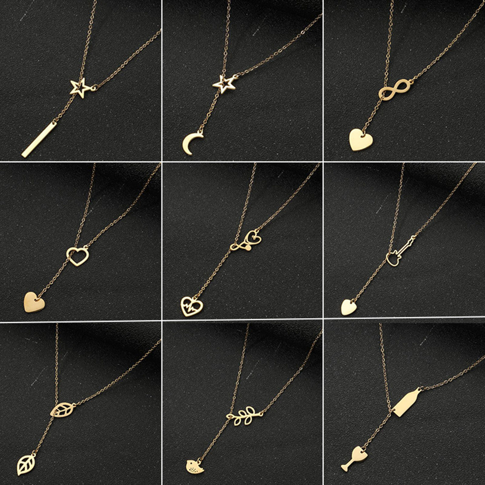 Picture of Titanium Steel Stylish Y Shaped Lariat Necklace Multicolor 45cm(17 6/8") long
