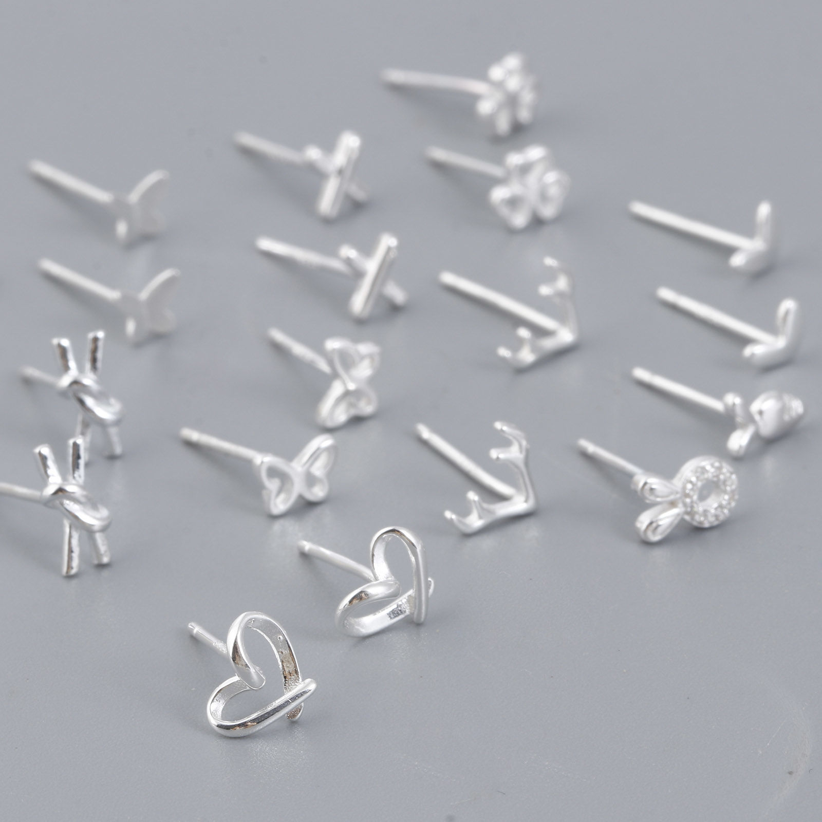 Imagen de Plata de Ley Estilo Ins Pendientes Plata 1 Par