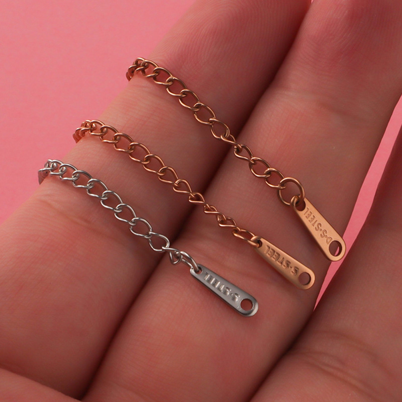 Picture of Stainless Steel Extender Chain For Jewelry Necklace Bracelet Multicolor Drop