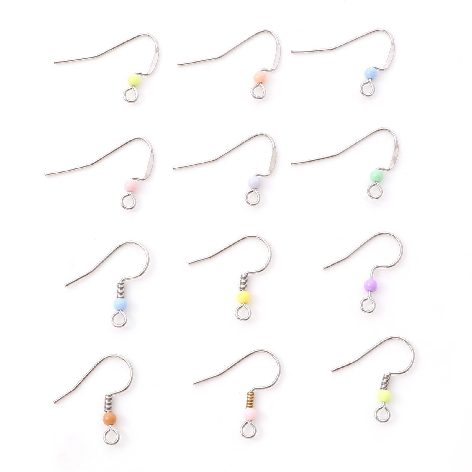 Picture of Stainless Steel Ear Wire Hooks Earring At Random Color With Loop