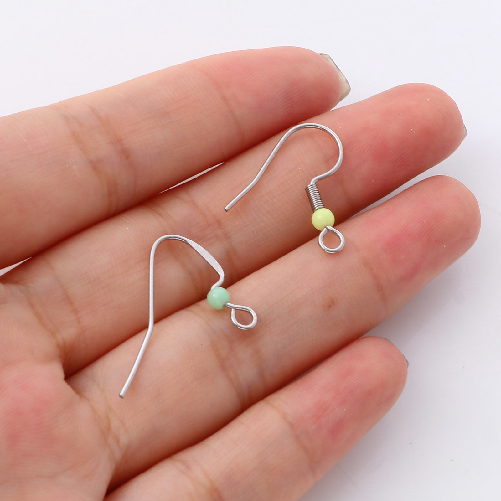 Picture of Stainless Steel Ear Wire Hooks Earring At Random Color With Loop