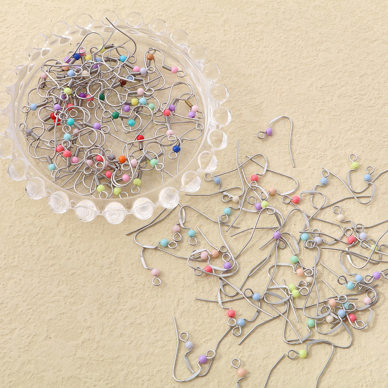 Picture of Stainless Steel Ear Wire Hooks Earring At Random Color With Loop