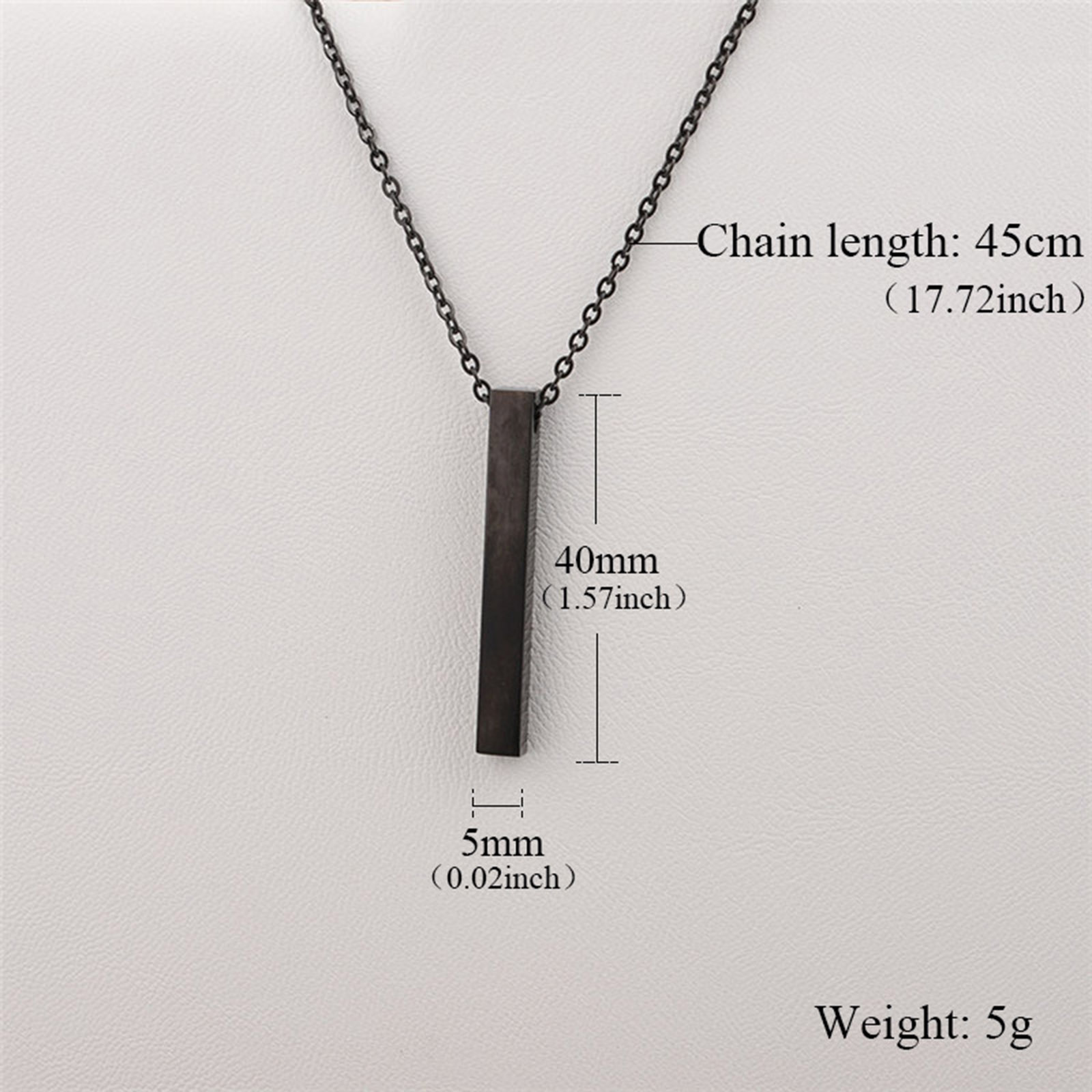Picture of Stainless Steel Necklace Multicolor Rectangle Blank Stamping Tags Four Sides 45cm(17 6/8") long