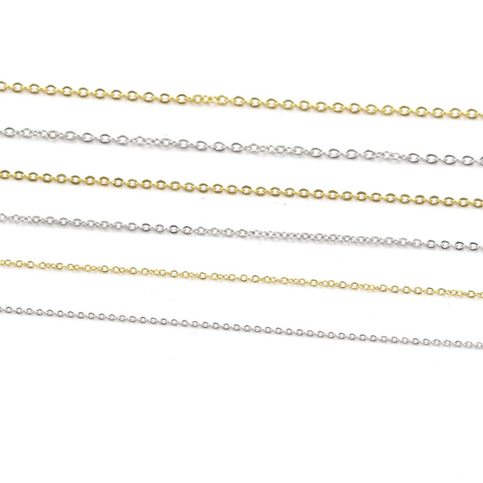 Picture of Stainless Steel Link Cable Chain Necklace Multicolor 40cm(15 6/8") long