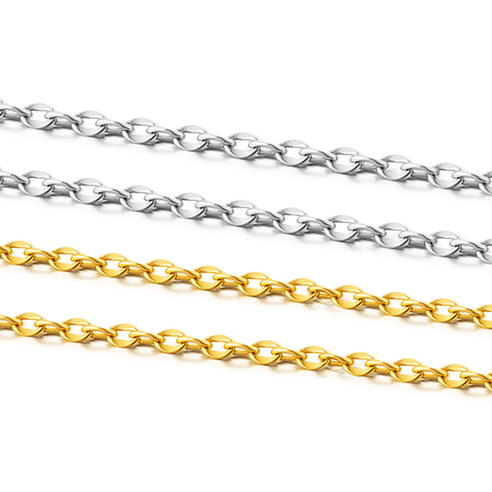 Picture of 304 Stainless Steel Lips Chain Multicolor 2mm