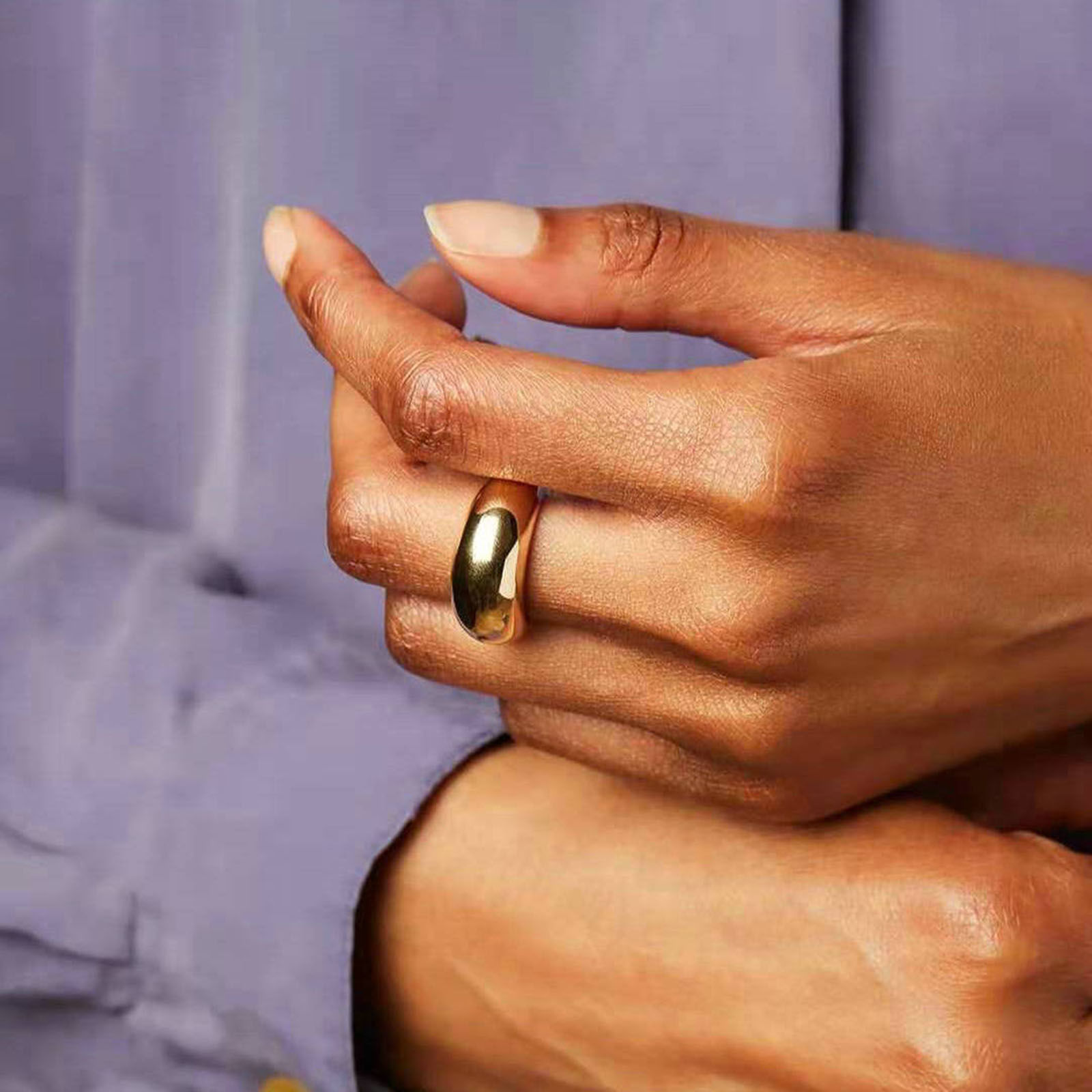 Imagen de Titanio Acero Estilo Ins No Ajustable Anillos Multicolor Ronda " Arco " 1 Unidad