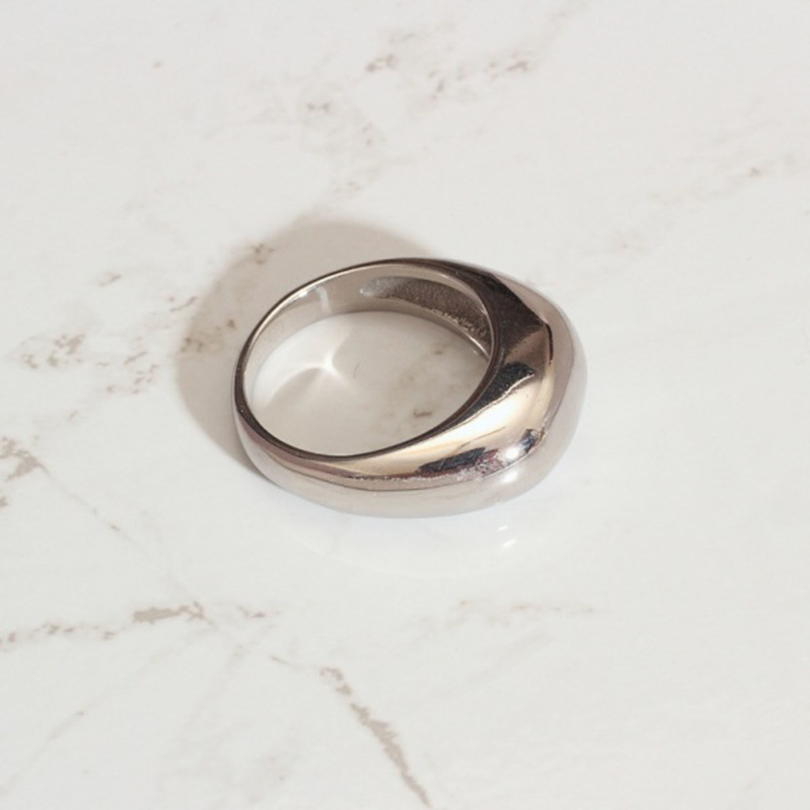 Imagen de Titanio Acero Estilo Ins No Ajustable Anillos Multicolor Ronda " Arco " 1 Unidad
