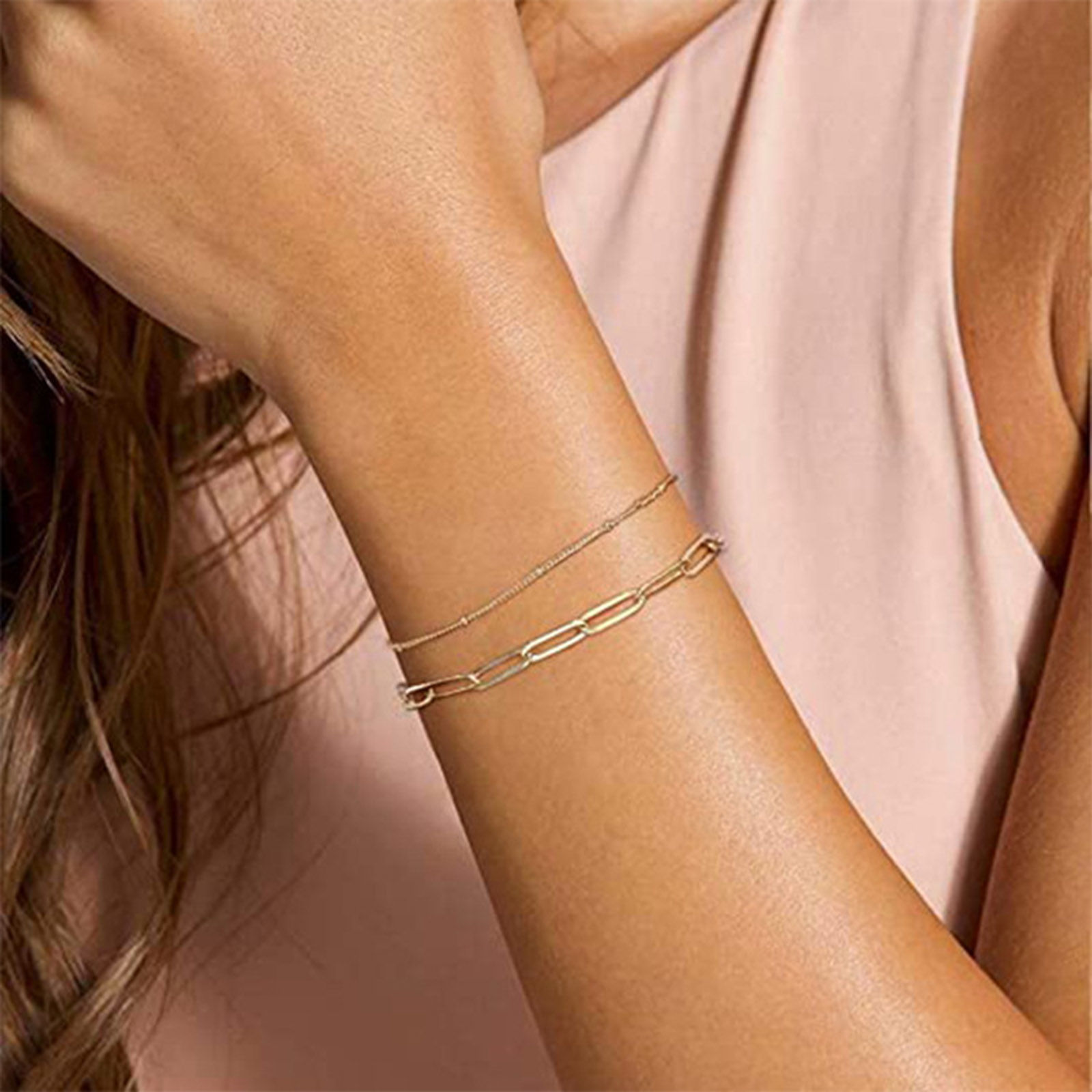 Picture of 304 Stainless Steel Hip-Hop Link Chain Bracelets Gold Plated