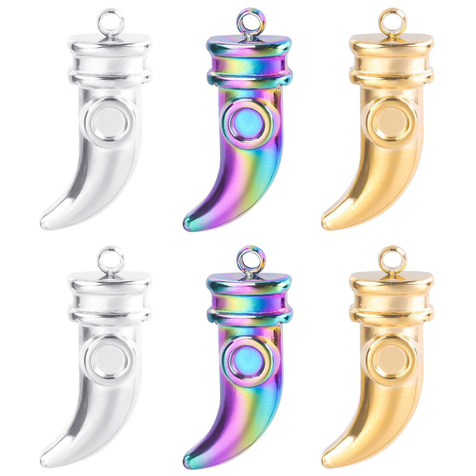 Picture of 304 Stainless Steel Charms Multicolor Knife 20mm x 10mm