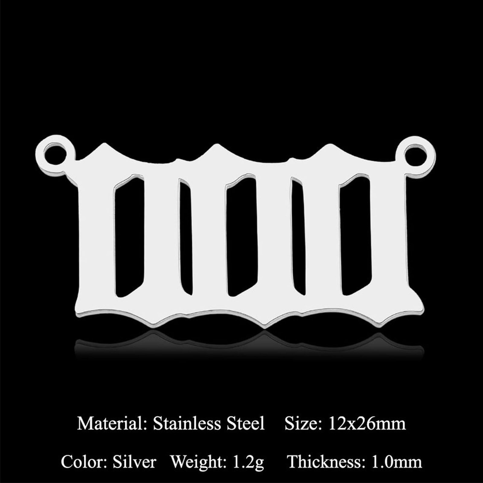 Imagen de 2 Unidades 304 Acero Inoxidable Colgantes Tono de Plata Número de Ángel 26mm x 12mm