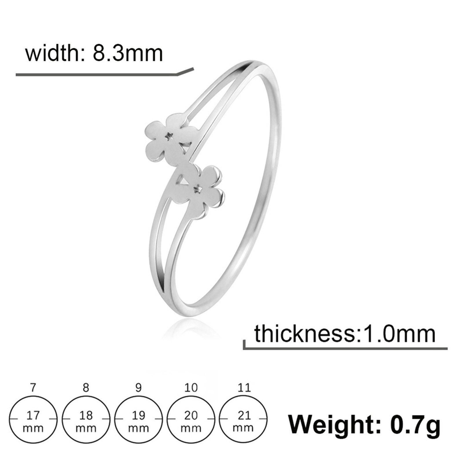 Bild von 304 Edelstahl Ins Stil Uneinstellbar Ring Bunt Rund Blumen 1 Stück