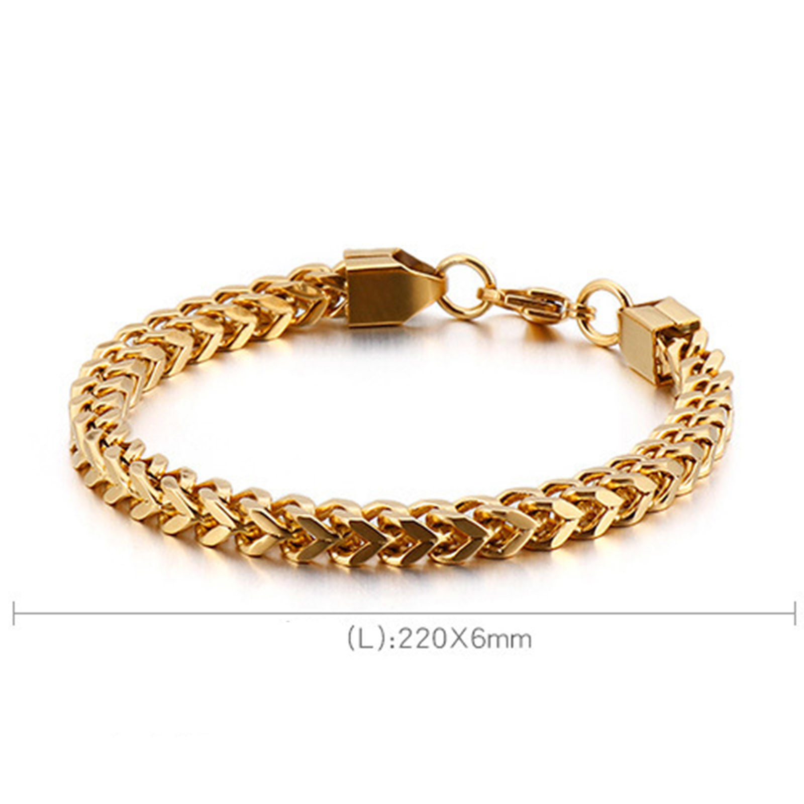 Picture of 304 Stainless Steel Simple Foxtail Chain Bracelets Multicolor