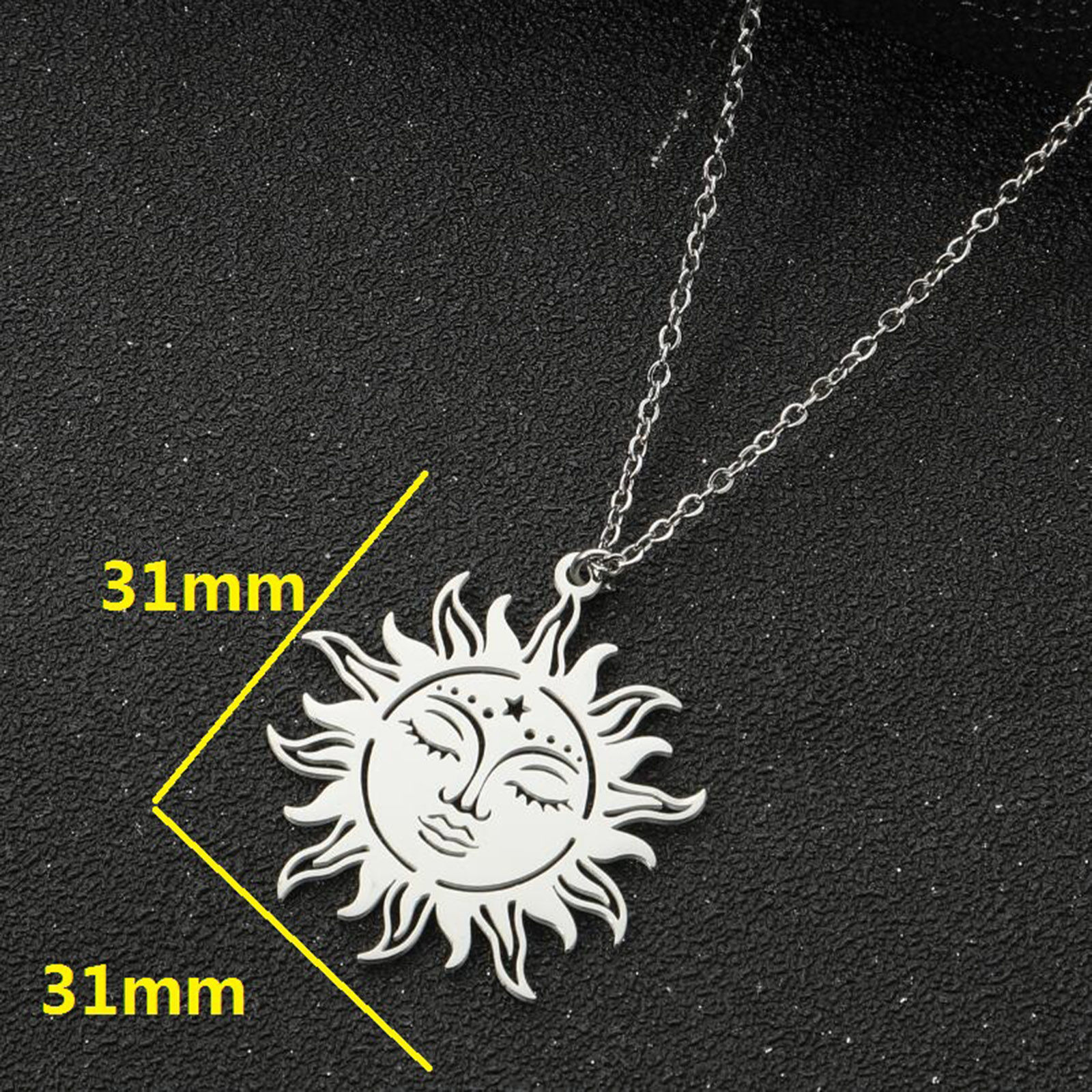 Bild von 201 Edelstahl Stilvoll Gliederkette Kette Halskette Bunt 45cm lang, 1 Strang