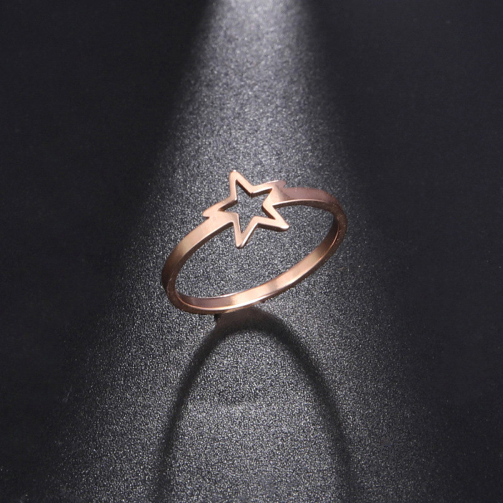 チタン 宇宙銀河シリーズ 調整不能 リング 指輪 多色 円形 五芒星 透かし 1 個 の画像