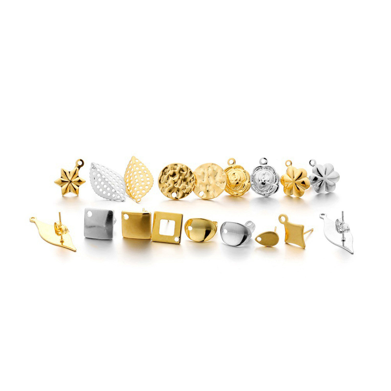Picture of 304 Stainless Steel Ear Post Stud Earrings Multicolor With Loop