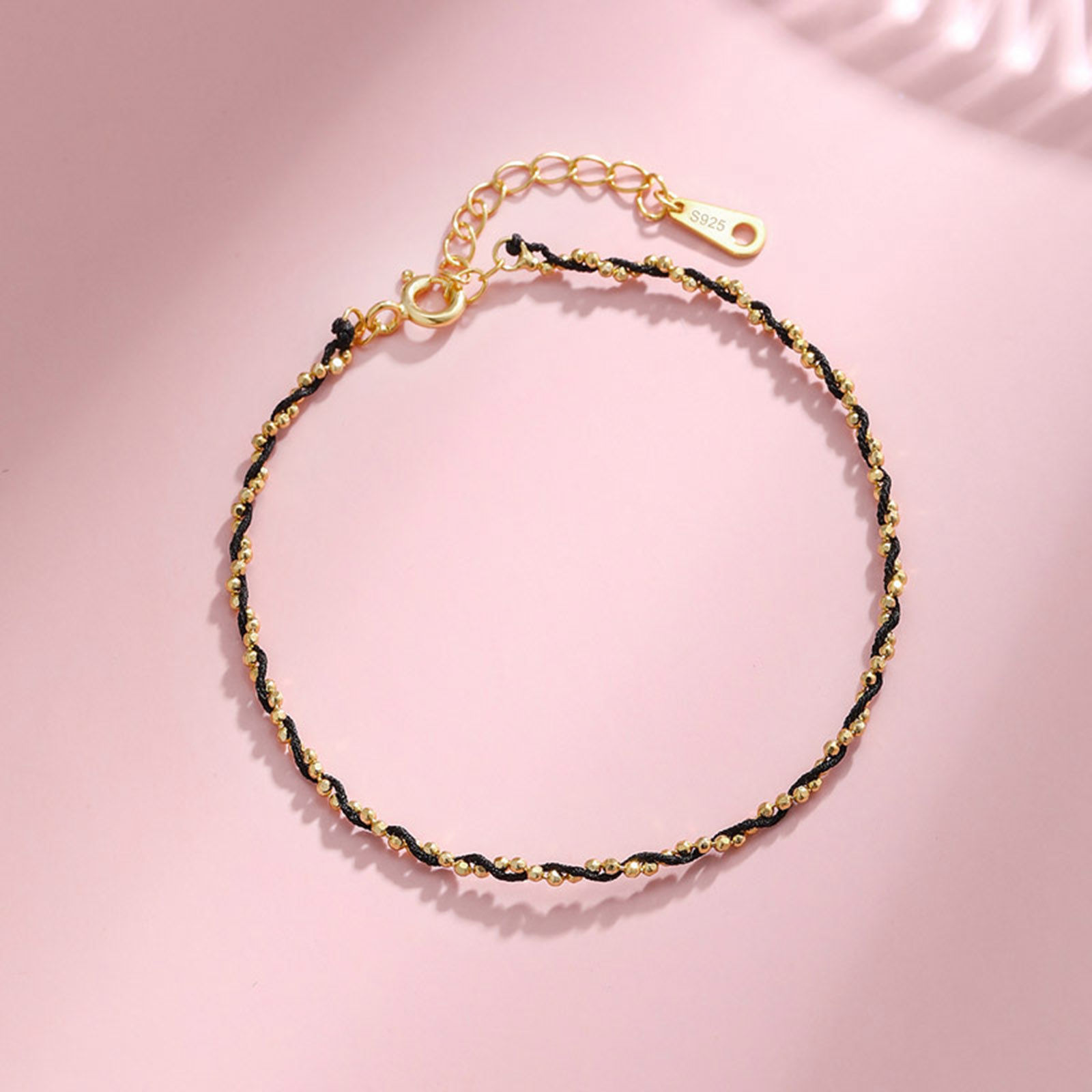 Picture of Brass Simple Braided Bracelets Multicolor 15cm(5 7/8") long