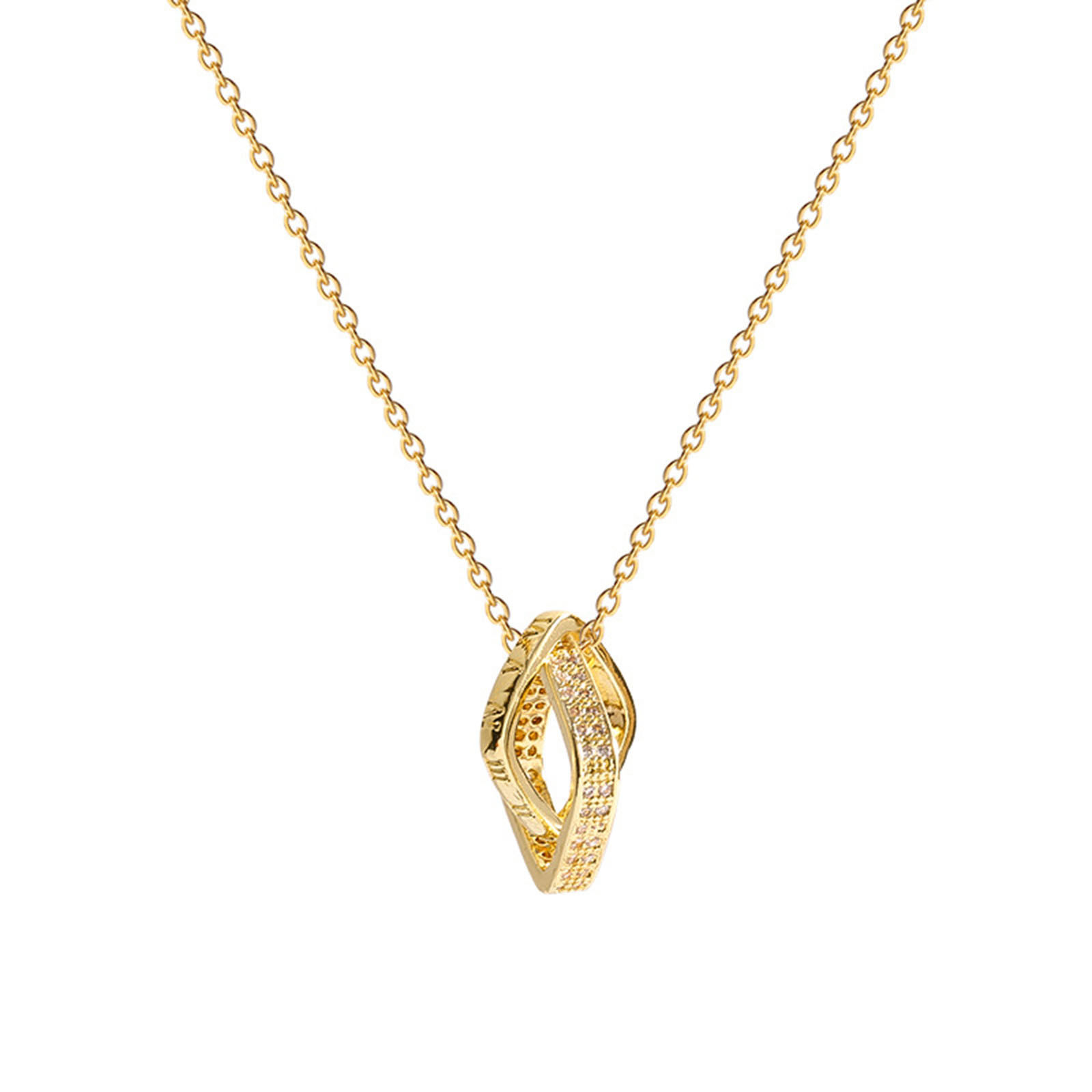 Imagen de 304 Acero Inoxidable Elegante Collares Chapado en Oro 1 Unidad
