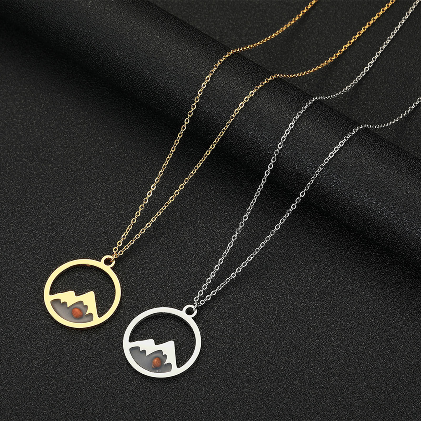 Picture of Creativity Mustard Seed 304 Stainless Steel Necklace Multicolor Round Mountain Hollow 45cm(17 6/8") long, 1 Piece