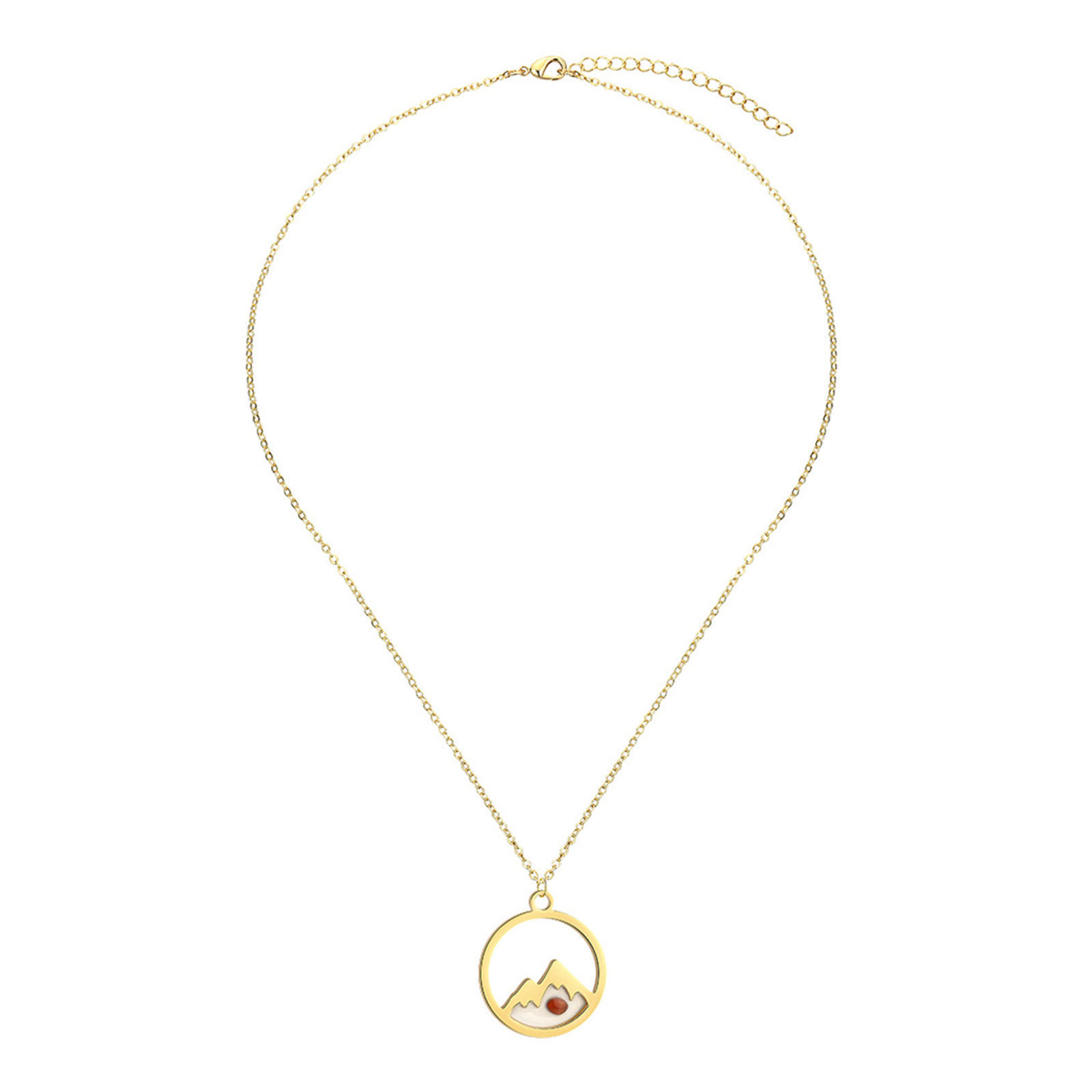 Picture of Creativity Mustard Seed 304 Stainless Steel Necklace Multicolor Round Mountain Hollow 45cm(17 6/8") long, 1 Piece