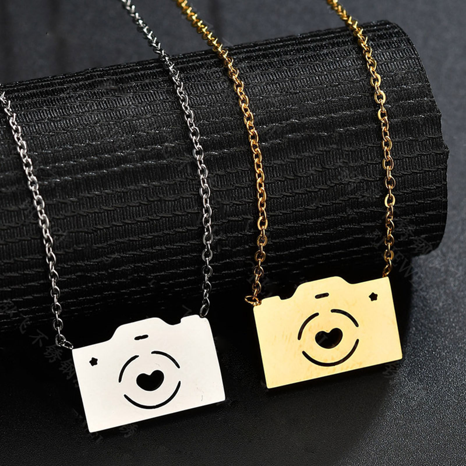 Bild von 304 Edelstahl Gliederkette Kette Halskette Bunt Kamera Hohl 45cm lang, 1 Strang