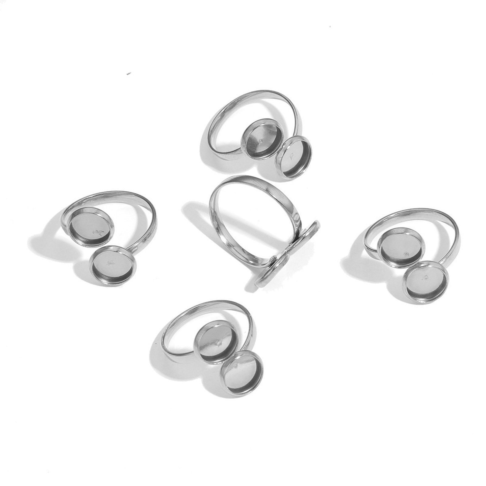 Picture of 304 Stainless Steel Open Adjustable Rings Multicolor (Fits 8mm Dia.) 18mm(US Size 7.75)