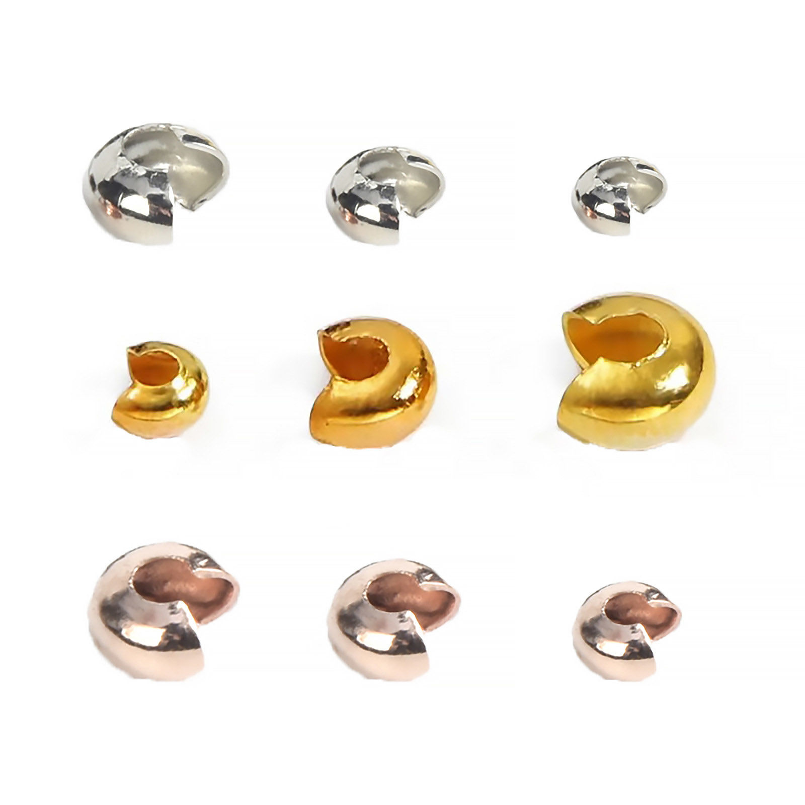 Picture of 304 Stainless Steel Crimp Beads Cover Half Round 
