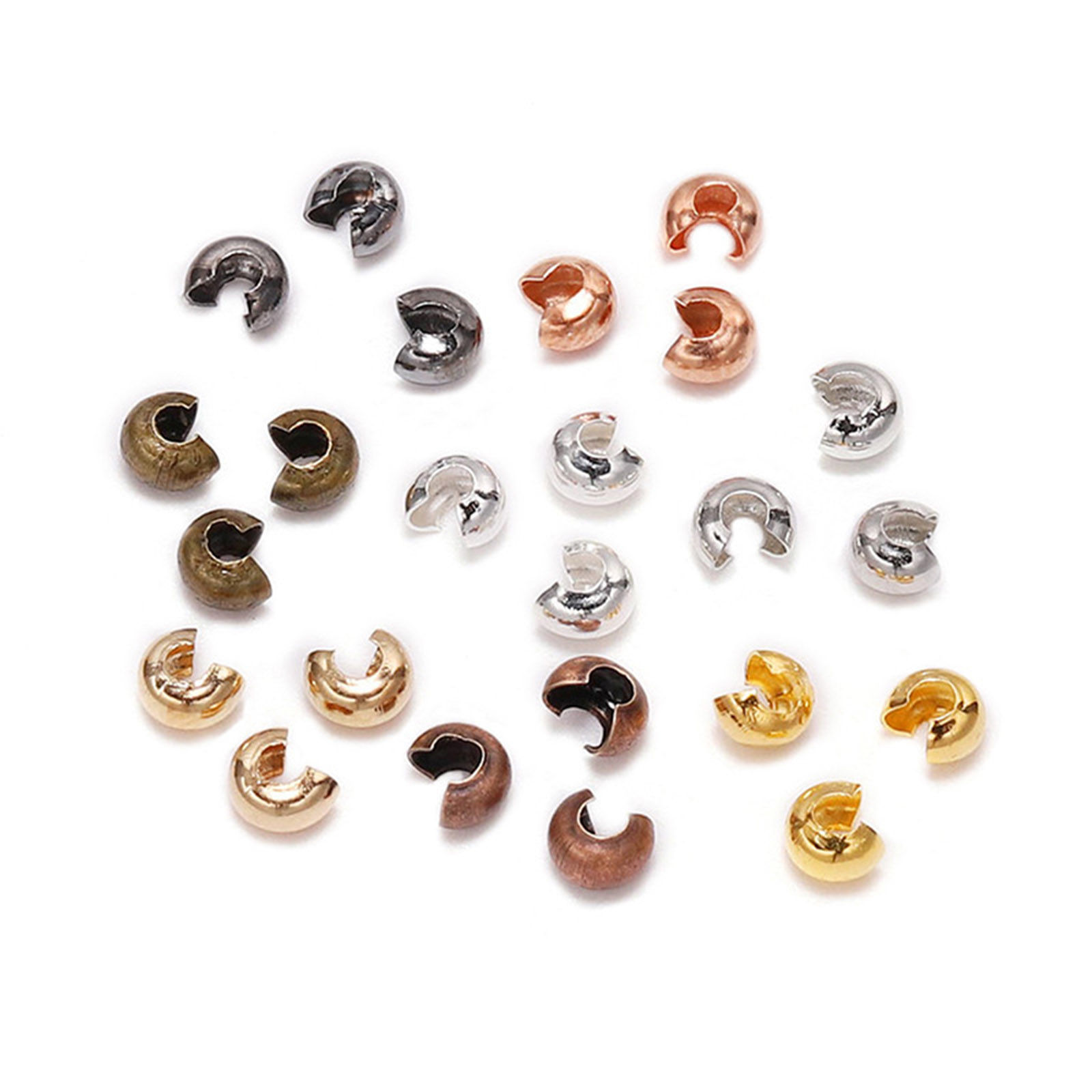 Picture of 304 Stainless Steel Crimp Beads Cover Half Round 