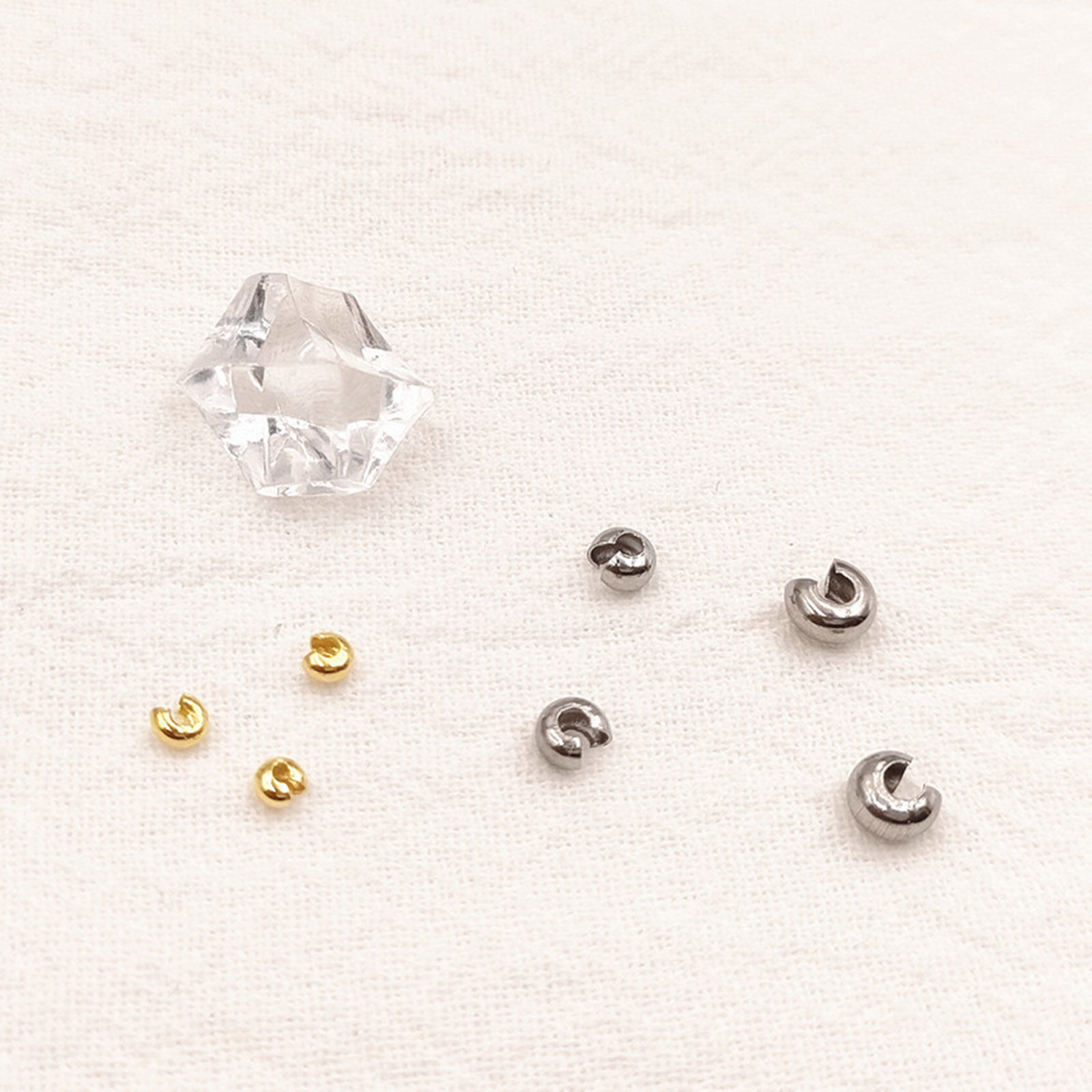 Picture of 304 Stainless Steel Crimp Beads Cover Half Round 