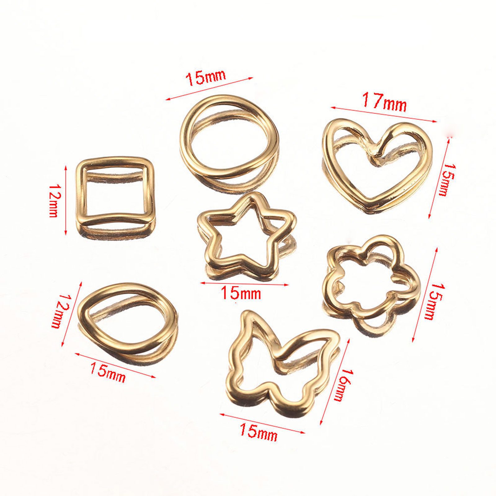 Immagine di 304 Acciaio Inossidabile Charms Geometrica Ritorto 5 Pz