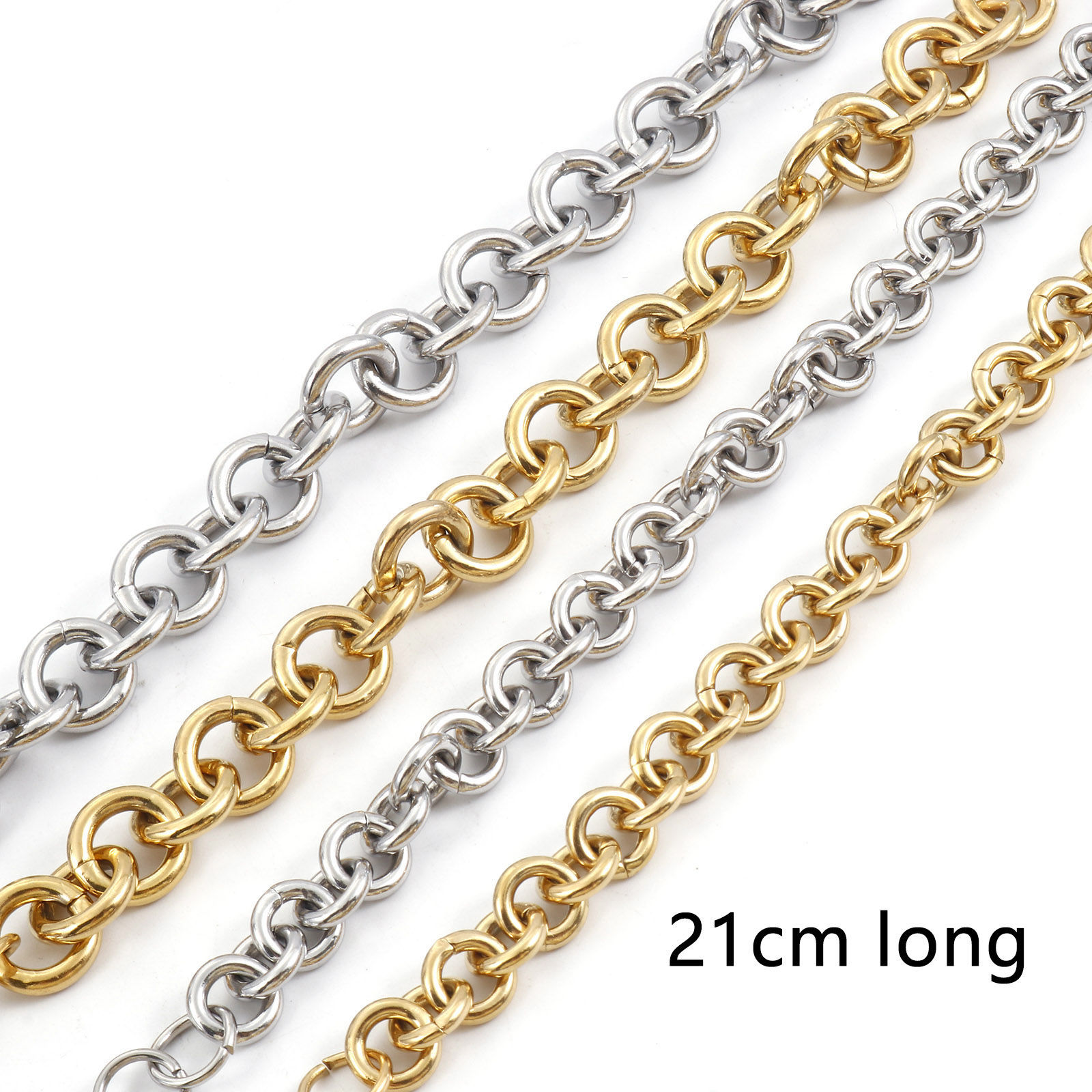 Bild von 304 Edelstahl Erbskette Kette Armband 21cm lang, 1 Strang