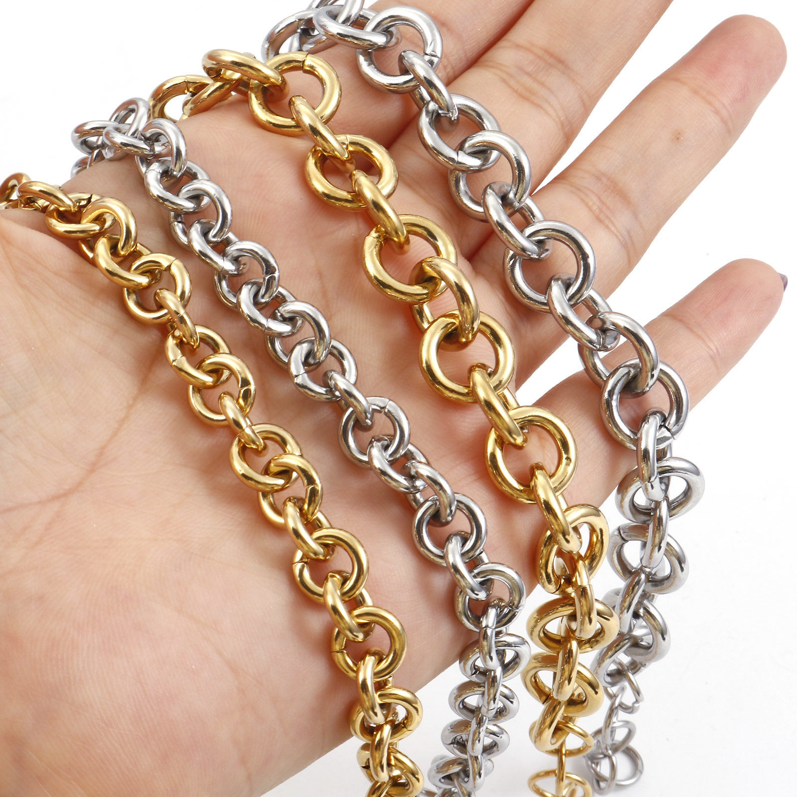 Bild von 304 Edelstahl Erbskette Kette Armband 21cm lang, 1 Strang