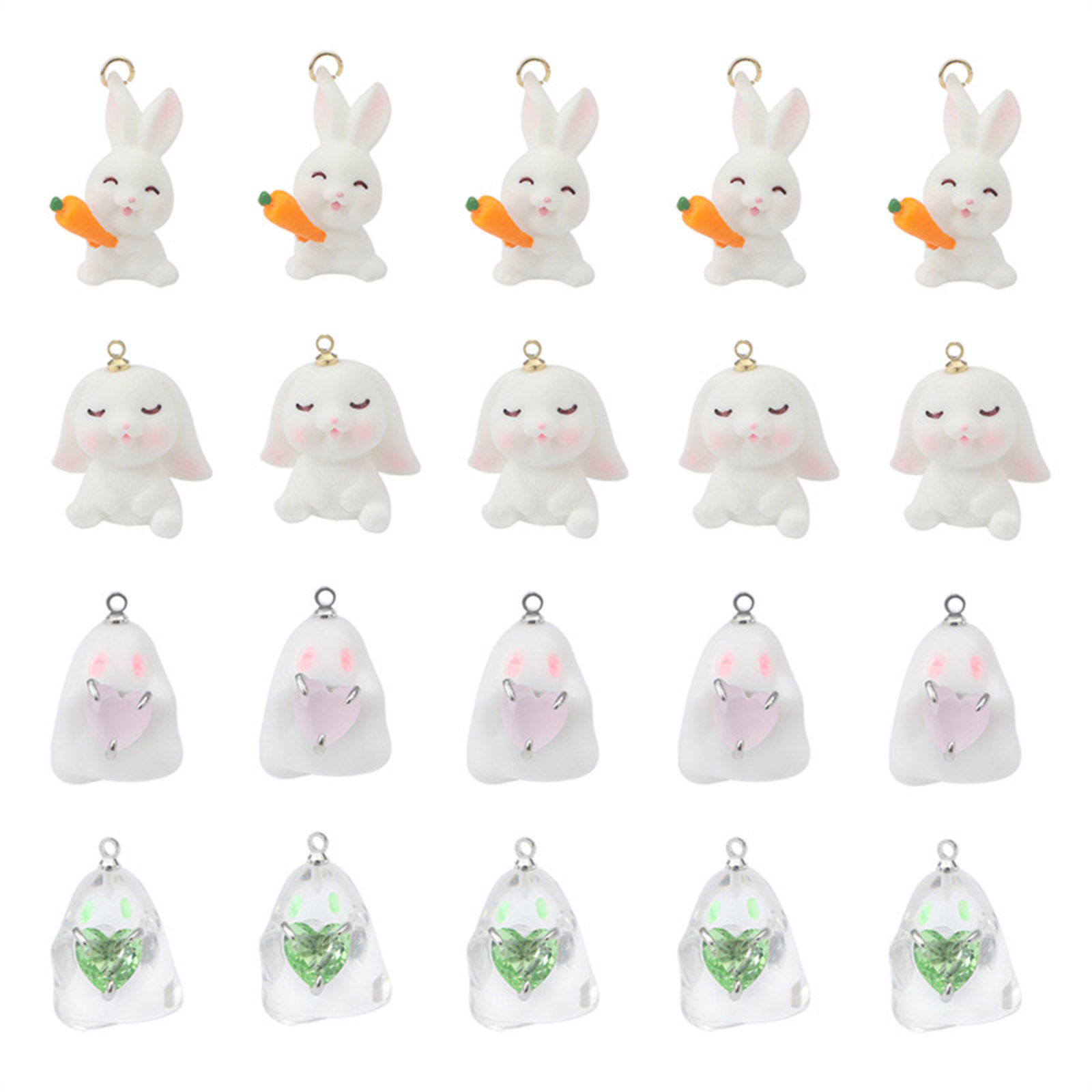 Picture of Resin Easter Day Charms Rabbit Animal Halloween Ghost Multicolor 3D 