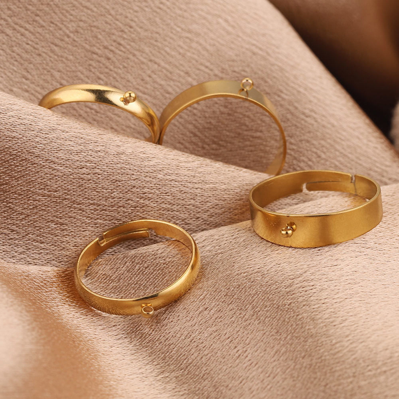 Picture of 304 Stainless Steel Open Adjustable Rings Multicolor With Loop 17mm(US Size 6.5)