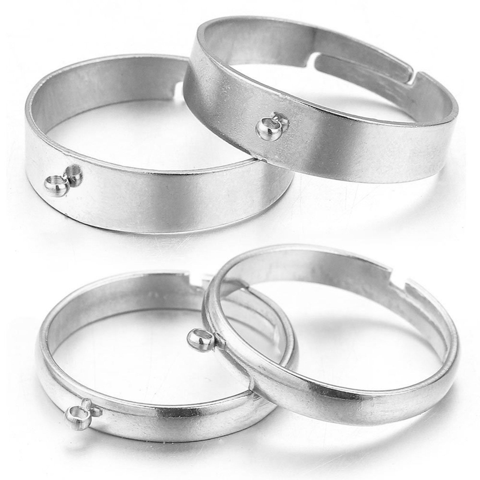 Picture of 304 Stainless Steel Open Adjustable Rings Multicolor With Loop 17mm(US Size 6.5)