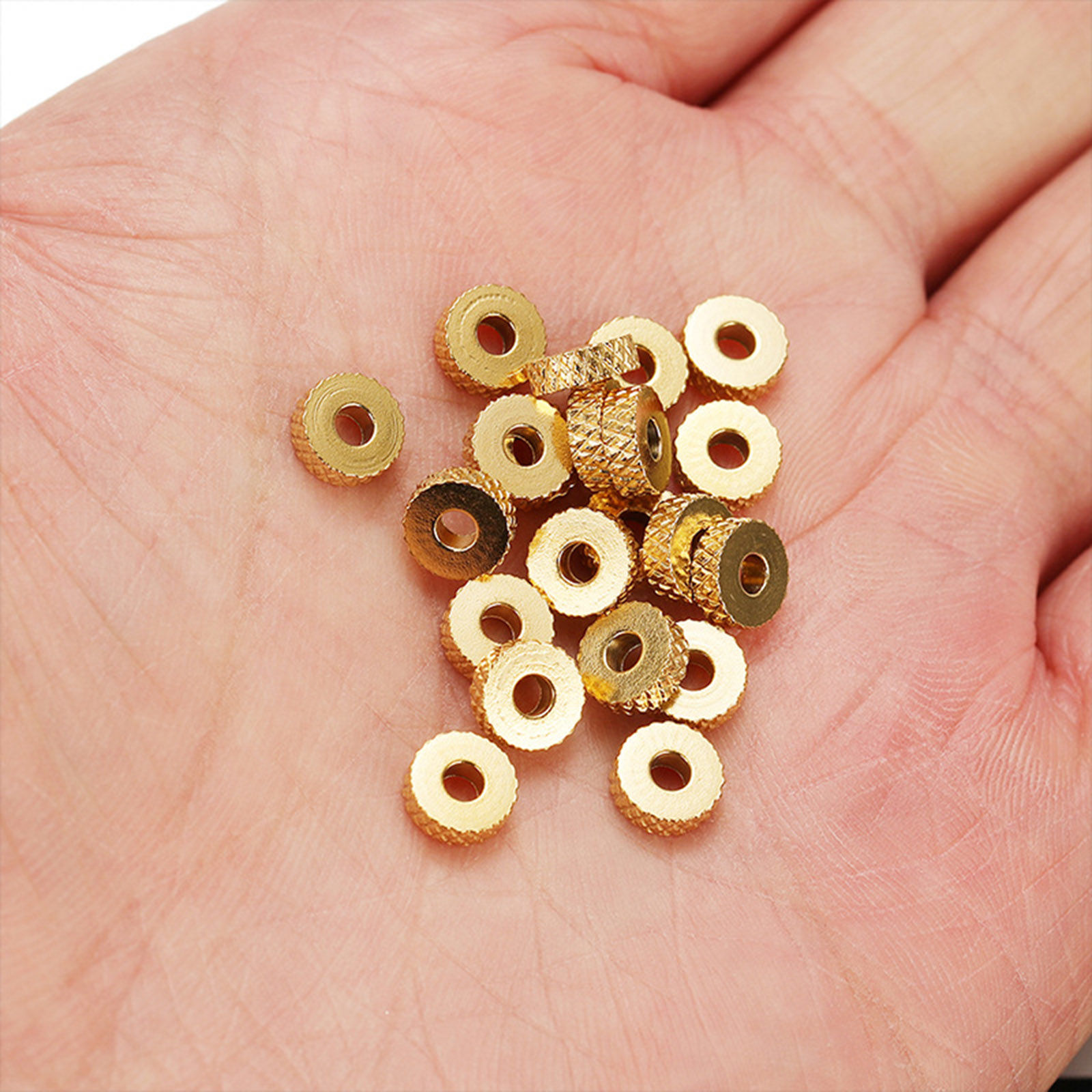 Bild von 304 Edelstahl Perlen Flachrund 6mm x 2mm, 10 Stück