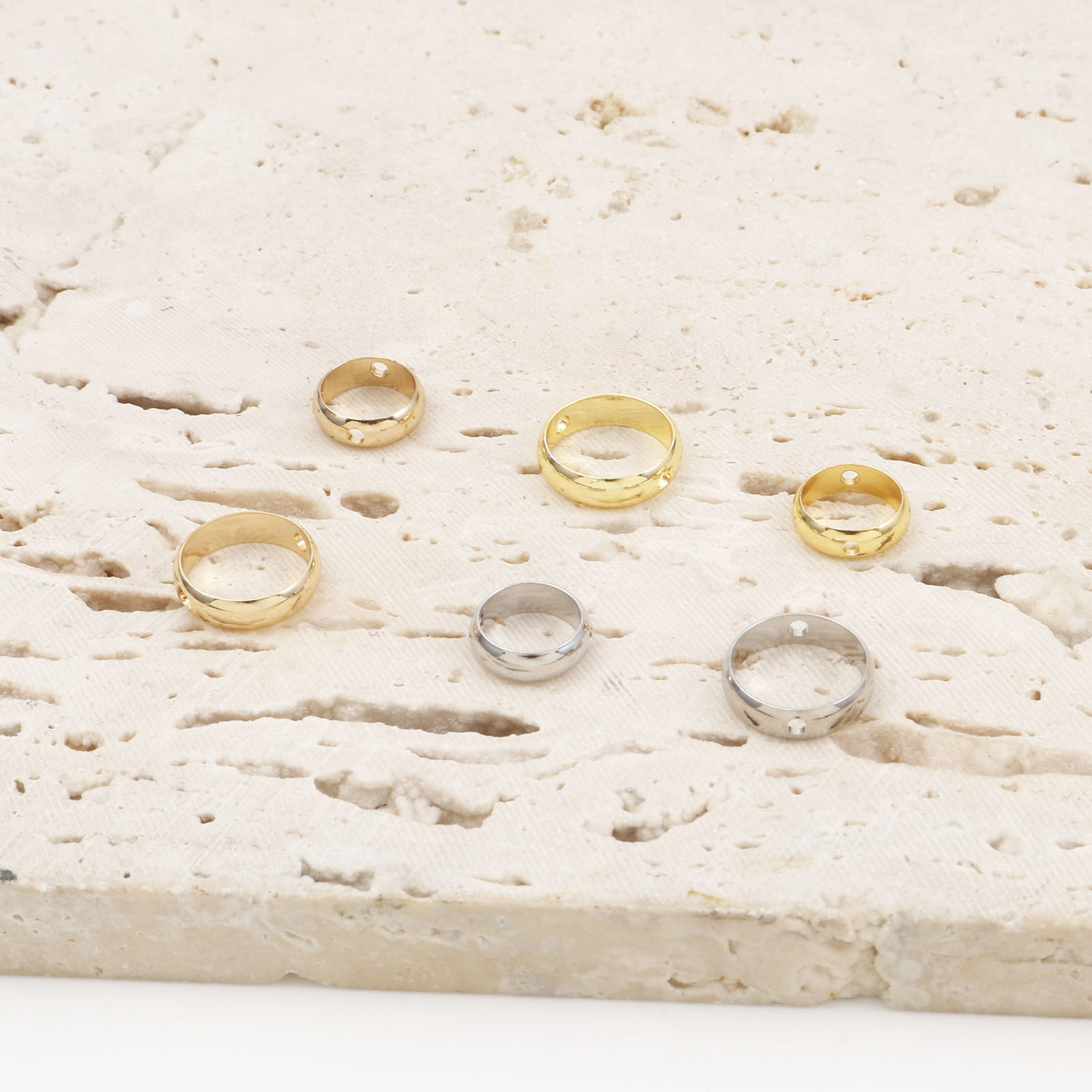 Picture of Brass Beads Frames Real Gold Plated With Open Loop